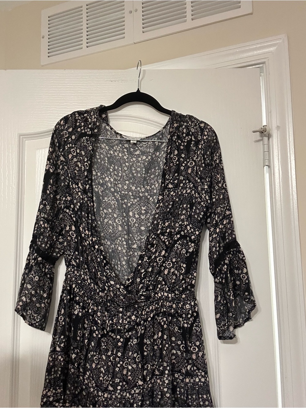 American eagle black and white romper